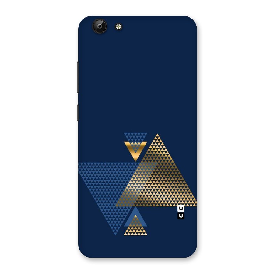 Blue Gold Triangles Back Case for Vivo Y69