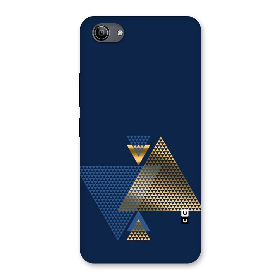 Blue Gold Triangles Back Case for Vivo Y81i