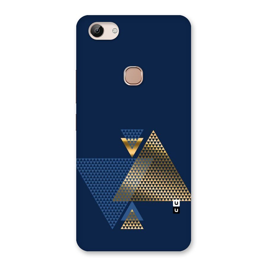 Blue Gold Triangles Back Case for Vivo Y83