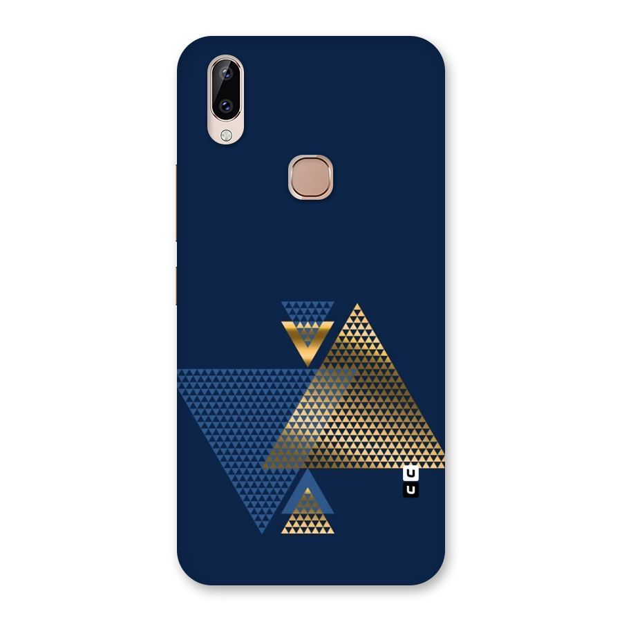 Blue Gold Triangles Back Case for Vivo Y83 Pro