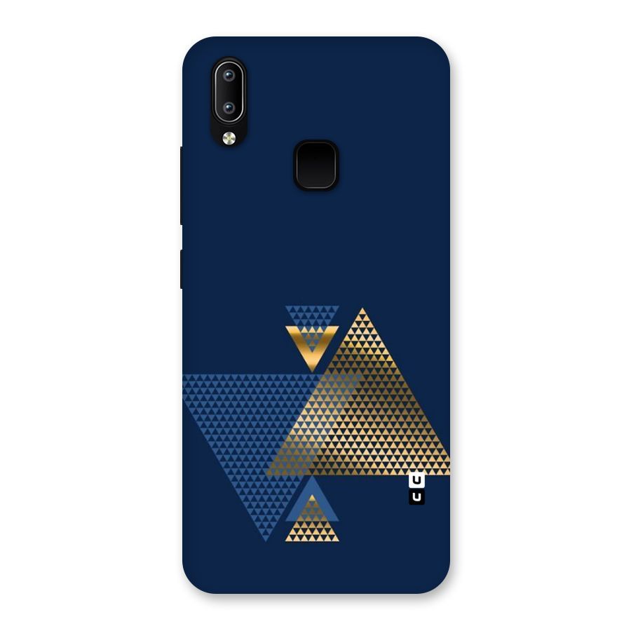 Blue Gold Triangles Back Case for Vivo Y93