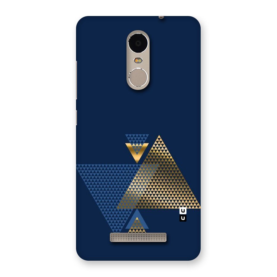 Blue Gold Triangles Back Case for Xiaomi Redmi Note 3