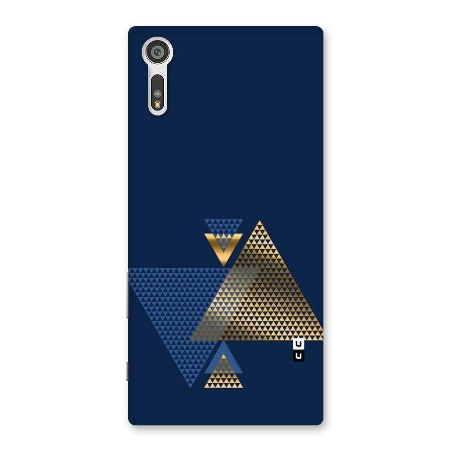 Blue Gold Triangles Back Case for Xperia XZ