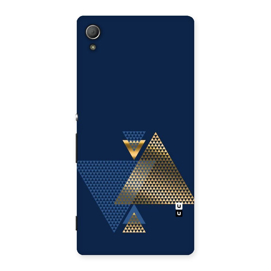 Blue Gold Triangles Back Case for Xperia Z4