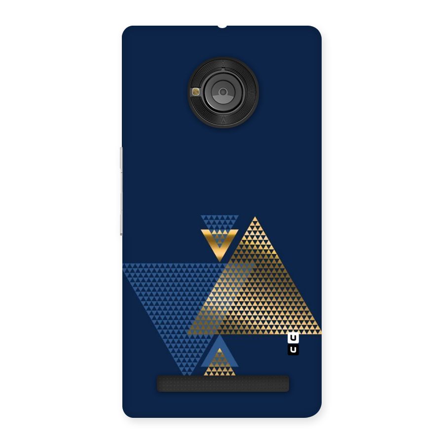 Blue Gold Triangles Back Case for Yu Yunique