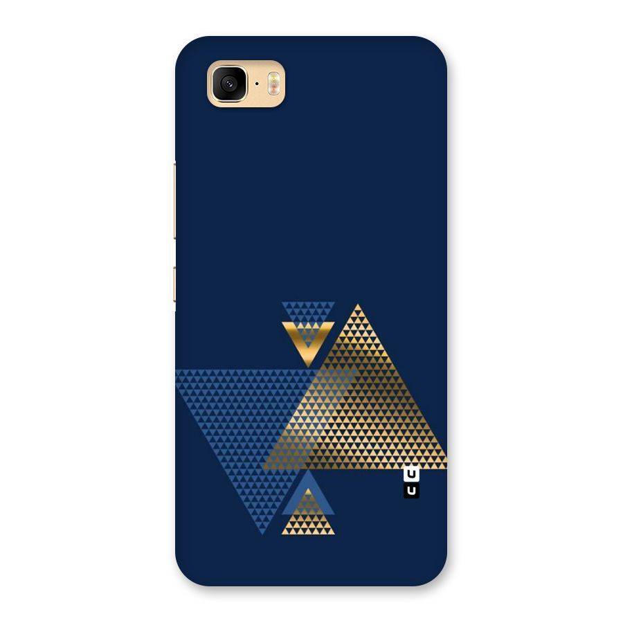 Blue Gold Triangles Back Case for Zenfone 3s Max