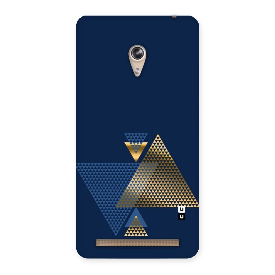 Blue Gold Triangles Back Case for Zenfone 6