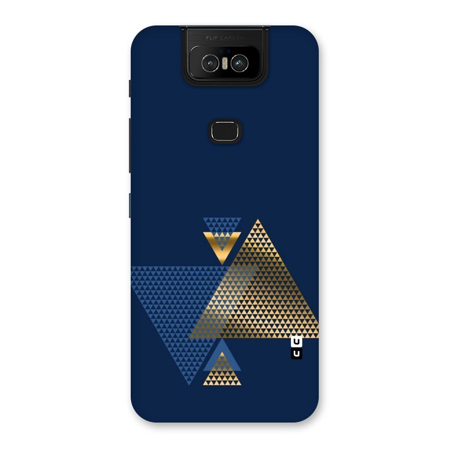 Blue Gold Triangles Back Case for Zenfone 6z