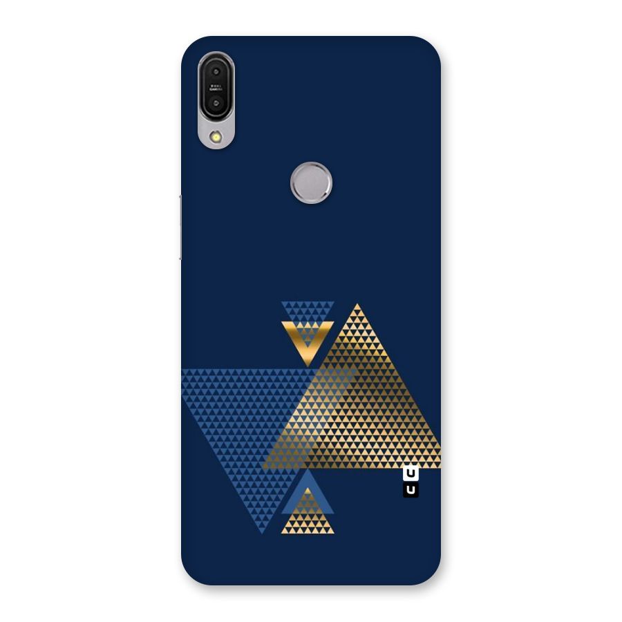 Blue Gold Triangles Back Case for Zenfone Max Pro M1