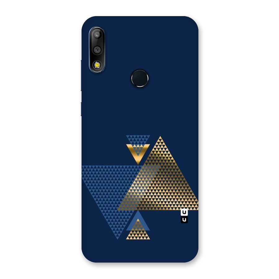 Blue Gold Triangles Back Case for Zenfone Max Pro M2