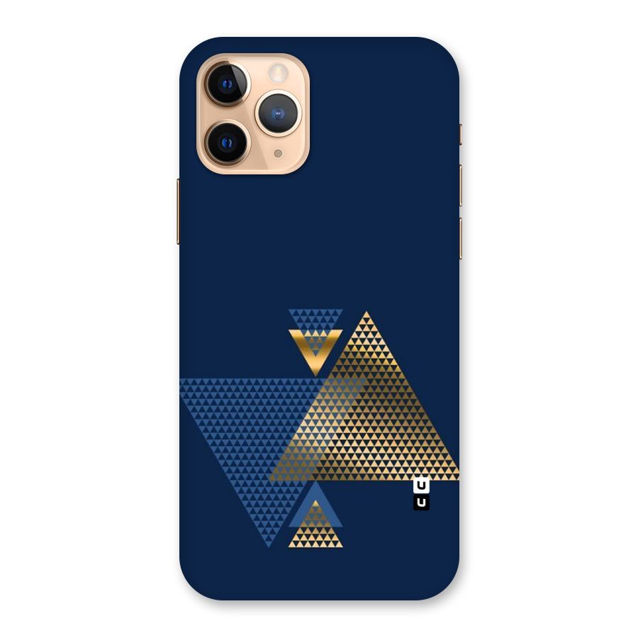 Blue Gold Triangles Back Case for iPhone 11 Pro