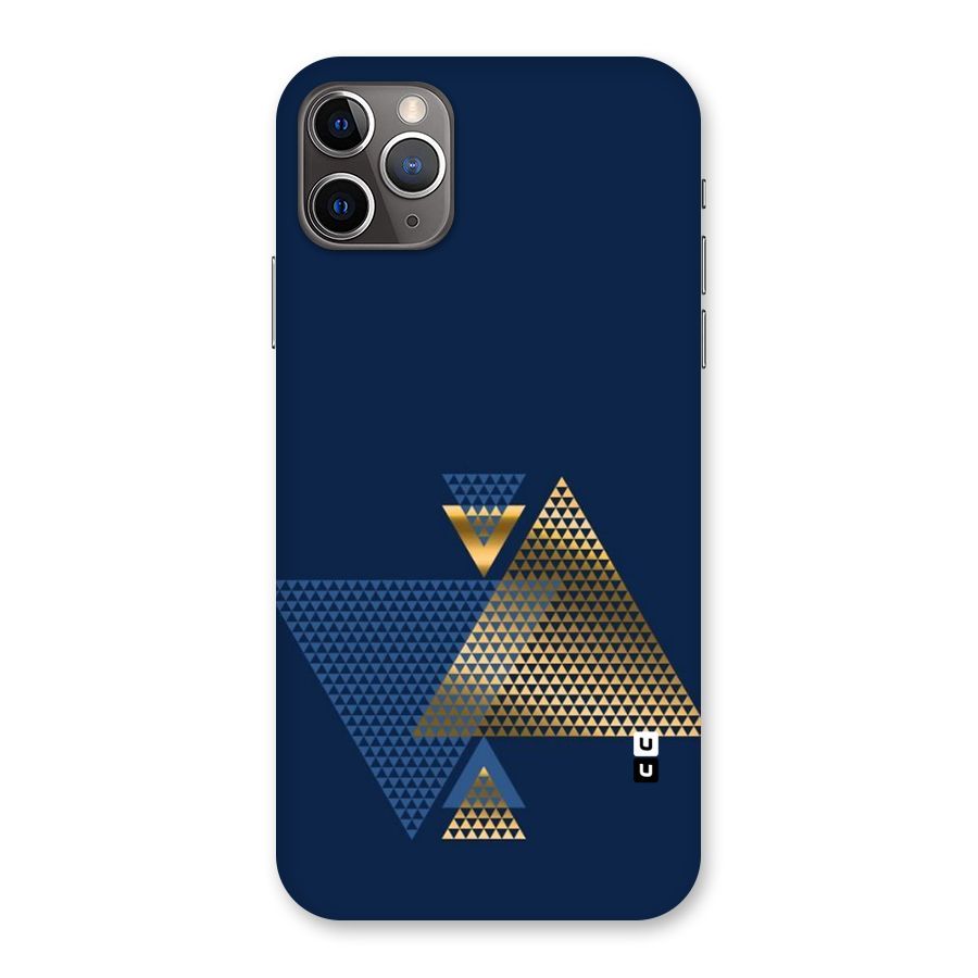 Blue Gold Triangles Back Case for iPhone 11 Pro Max