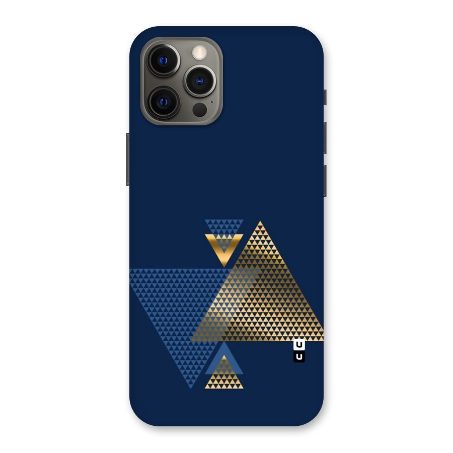 Blue Gold Triangles Back Case for iPhone 12 Pro Max