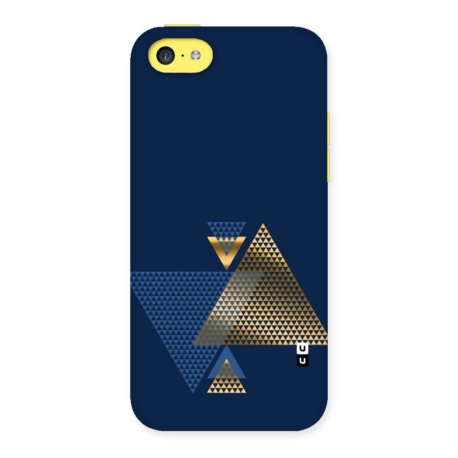Blue Gold Triangles Back Case for iPhone 5C