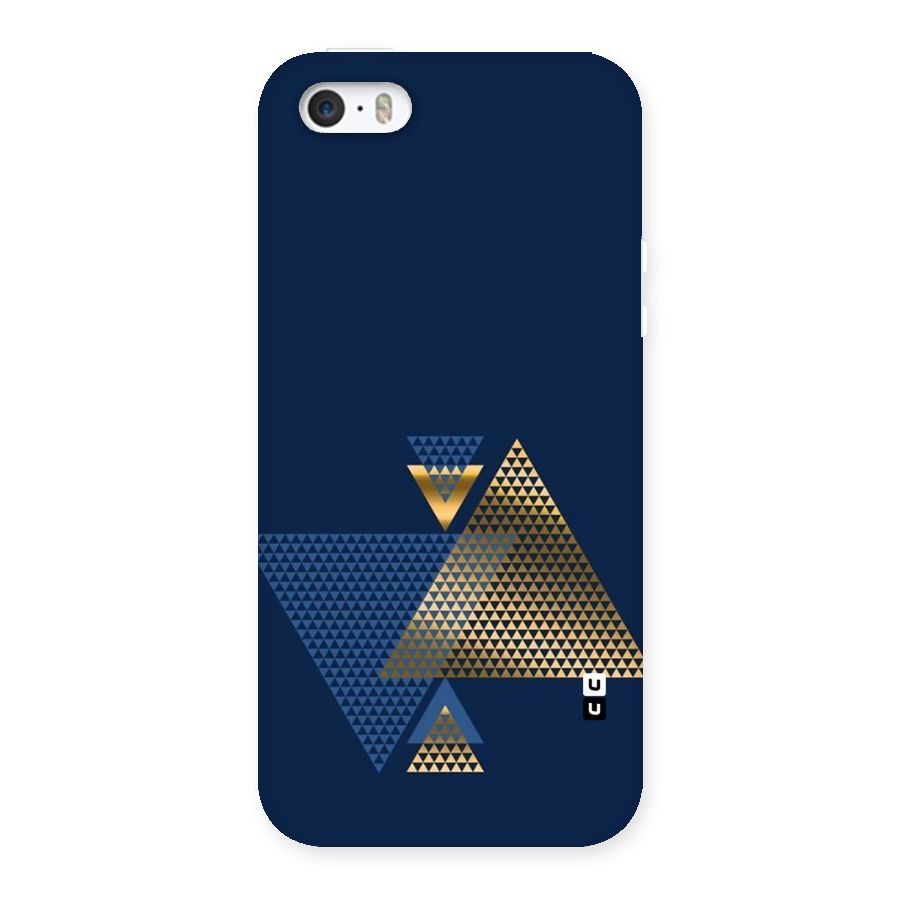 Blue Gold Triangles Back Case for iPhone 5 5S