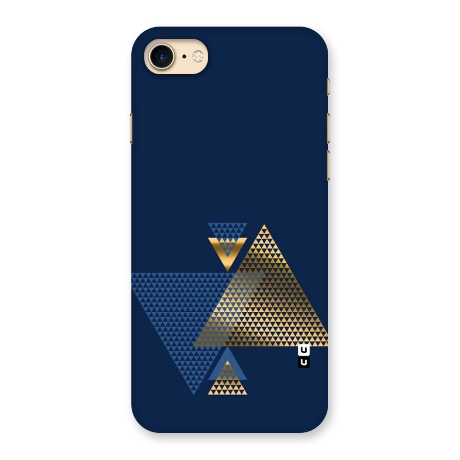 Blue Gold Triangles Back Case for iPhone 7