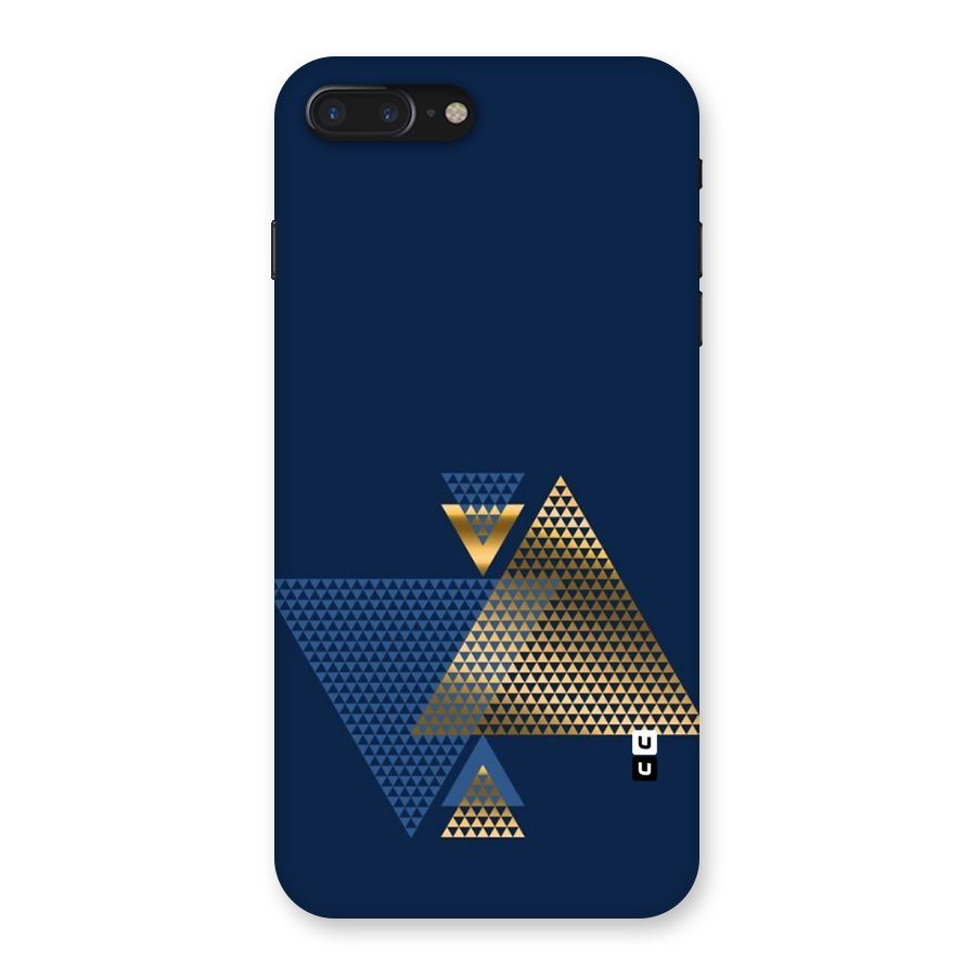 Blue Gold Triangles Back Case for iPhone 7 Plus