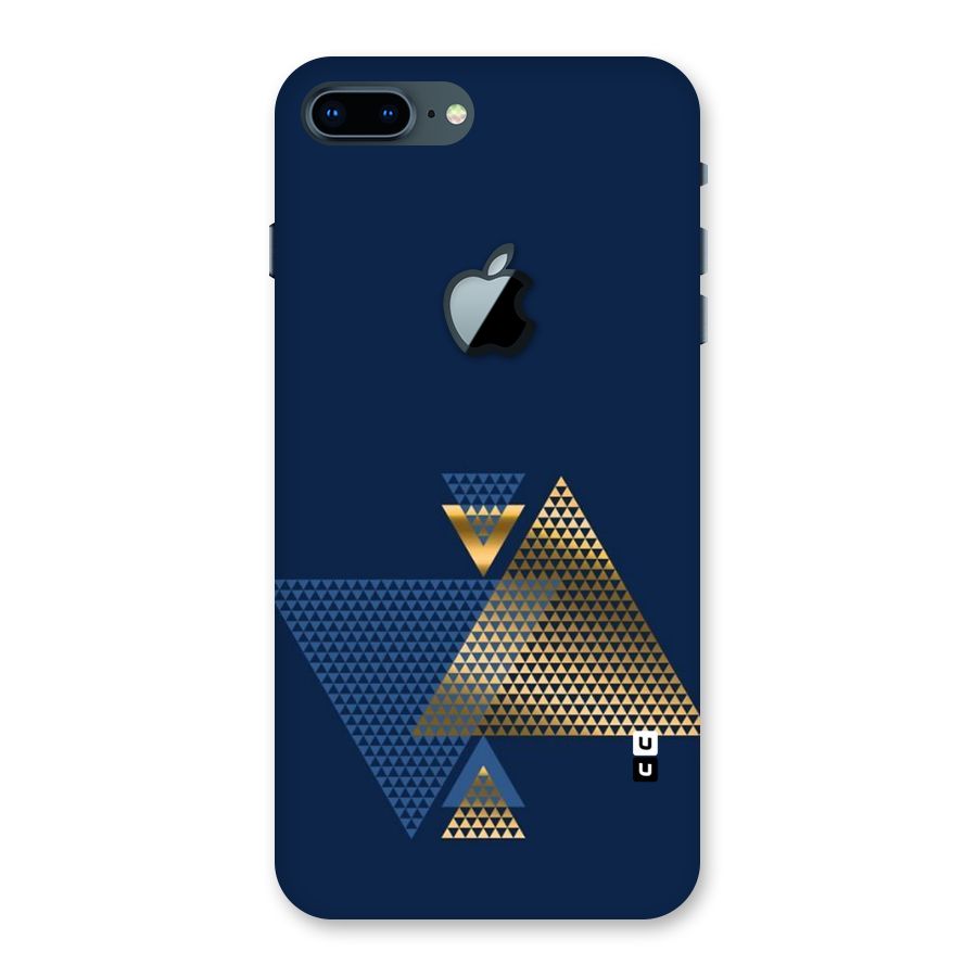 Blue Gold Triangles Back Case for iPhone 7 Plus Apple Cut
