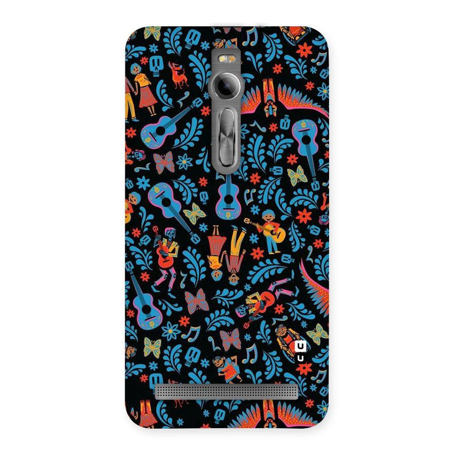 Blue Guitar Pattern Back Case for Asus Zenfone 2