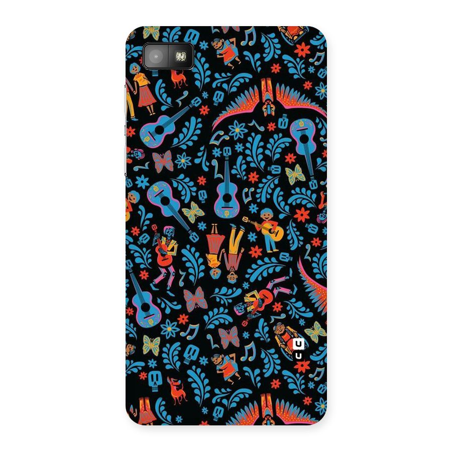 Blue Guitar Pattern Back Case for Blackberry Z10