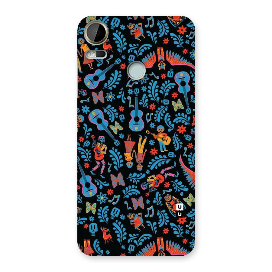 Blue Guitar Pattern Back Case for Desire 10 Pro