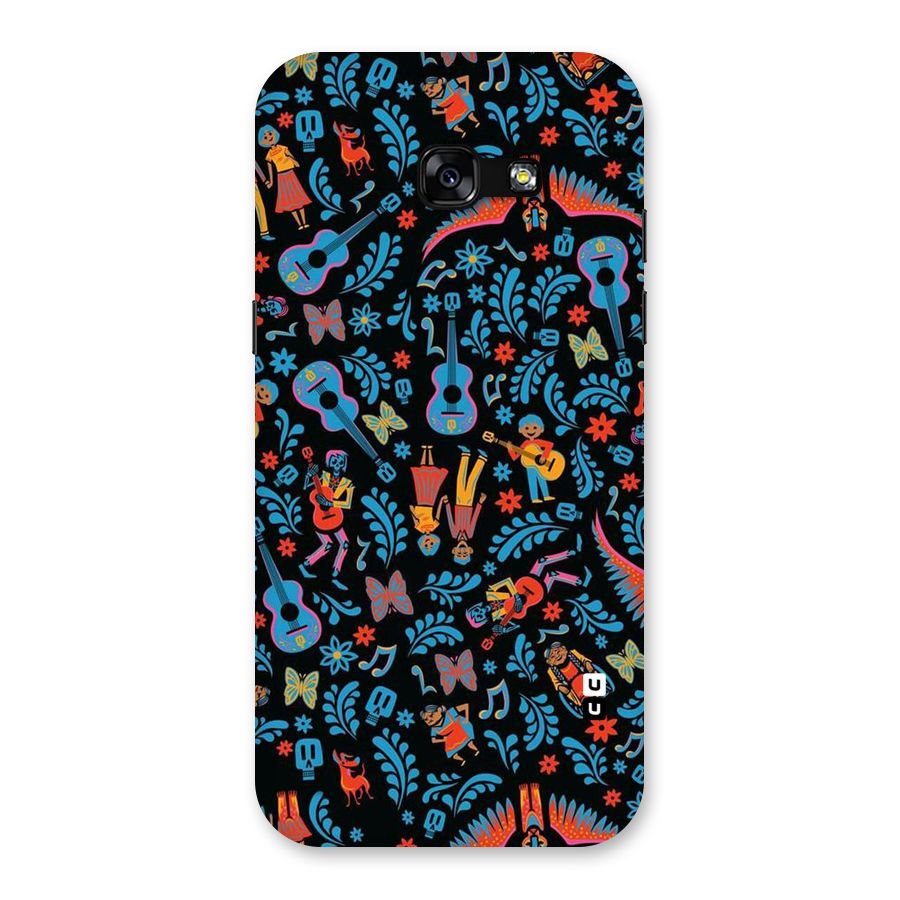 Blue Guitar Pattern Back Case for Galaxy A5 2017