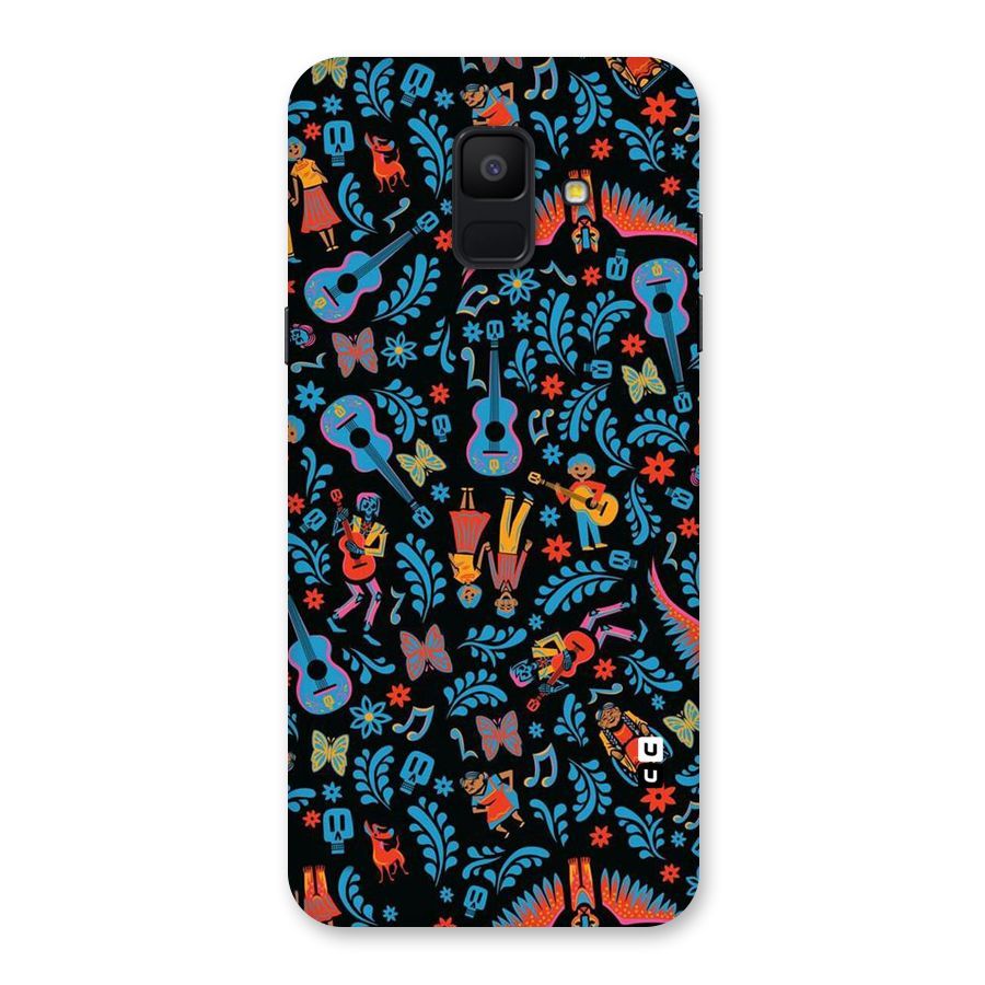 Blue Guitar Pattern Back Case for Galaxy A6 (2018)