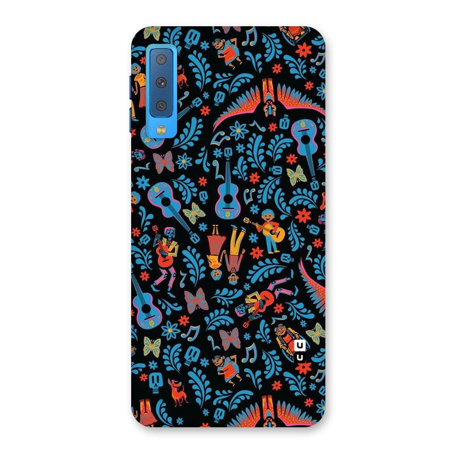 Blue Guitar Pattern Back Case for Galaxy A7 (2018)