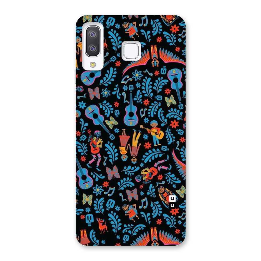 Blue Guitar Pattern Back Case for Galaxy A8 Star