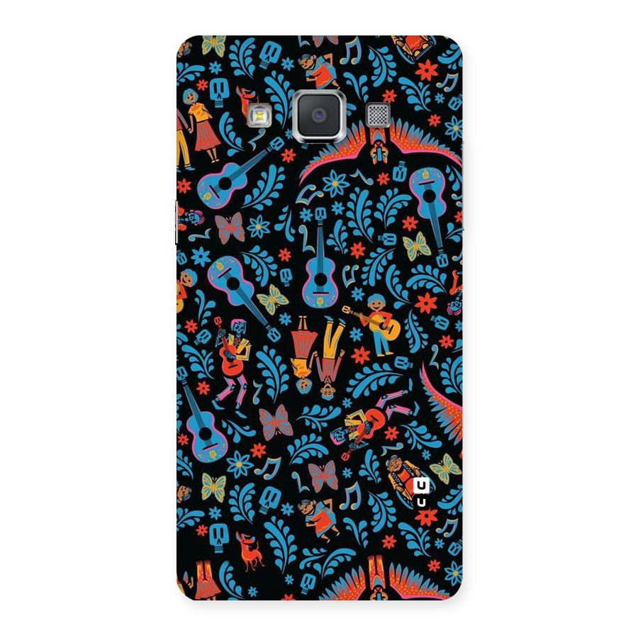 Blue Guitar Pattern Back Case for Galaxy Grand 3