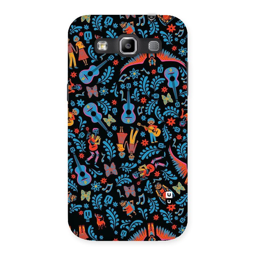 Blue Guitar Pattern Back Case for Galaxy Grand Quattro