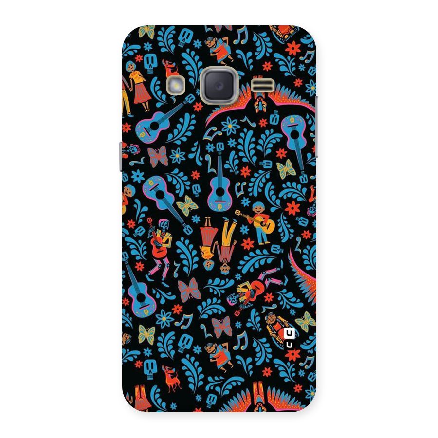 Blue Guitar Pattern Back Case for Galaxy J2