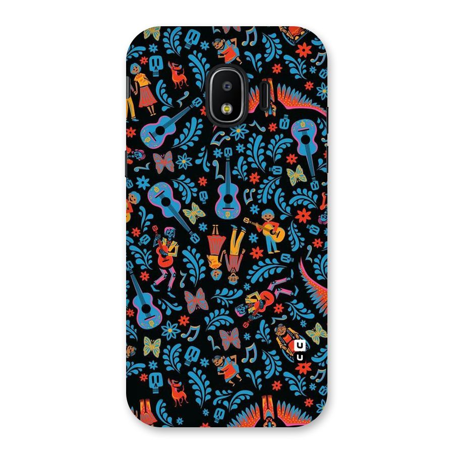 Blue Guitar Pattern Back Case for Galaxy J2 Pro 2018