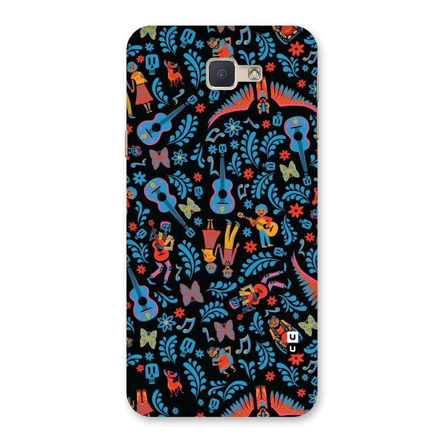 Blue Guitar Pattern Back Case for Galaxy J5 Prime