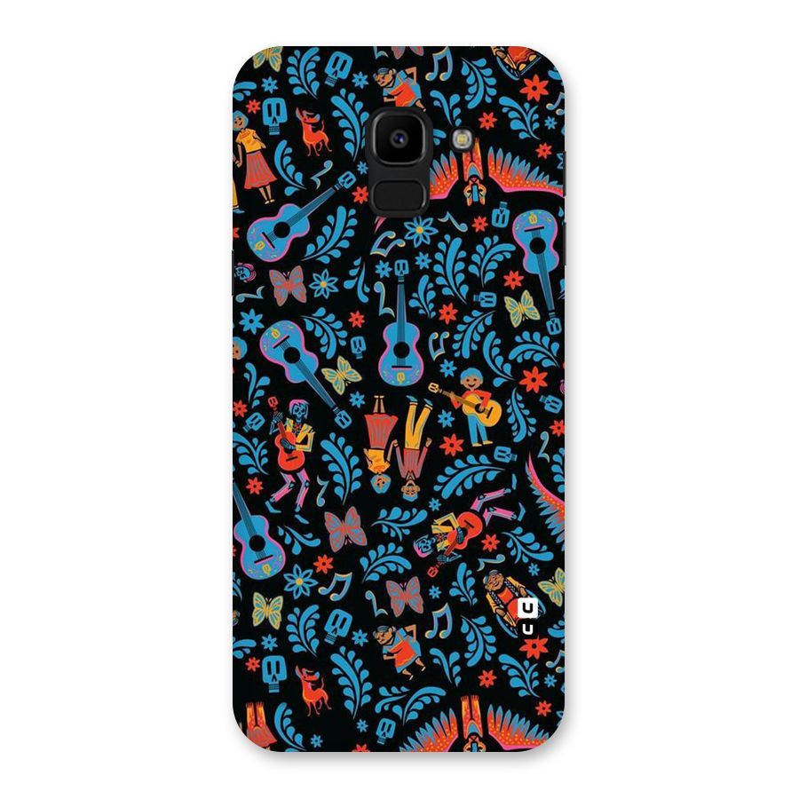 Blue Guitar Pattern Back Case for Galaxy J6