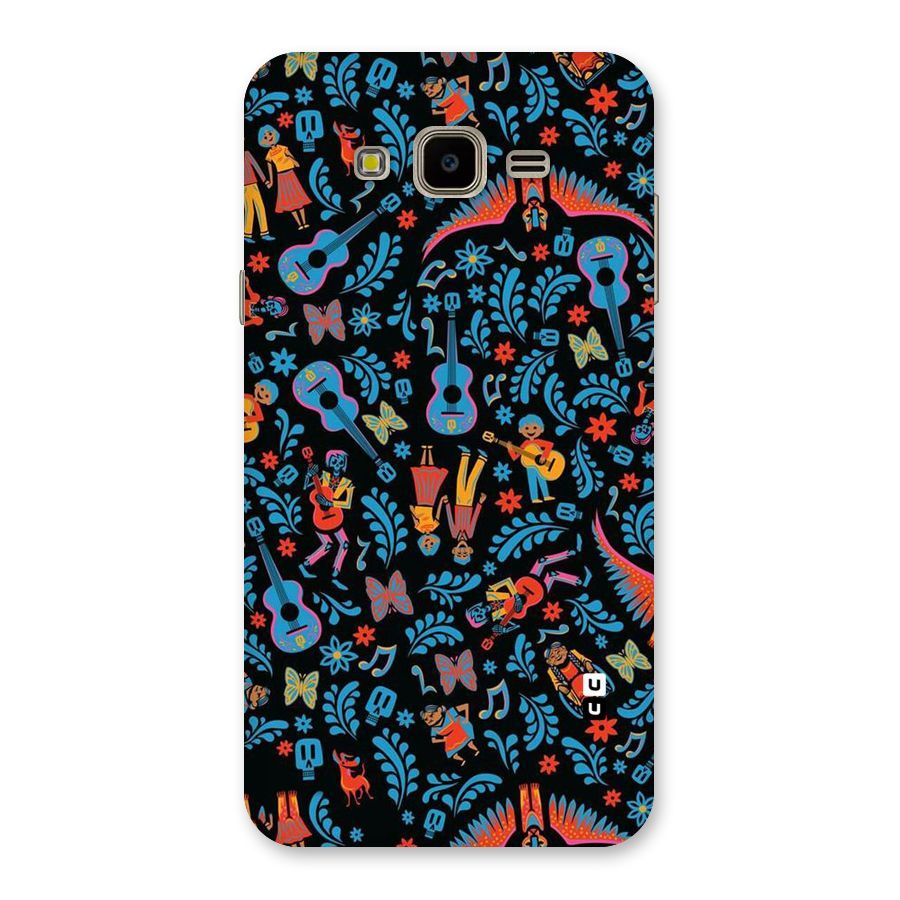 Blue Guitar Pattern Back Case for Galaxy J7 Nxt