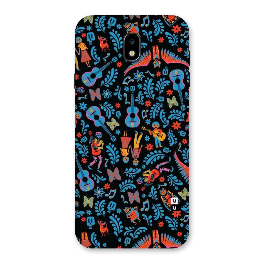 Blue Guitar Pattern Back Case for Galaxy J7 Pro