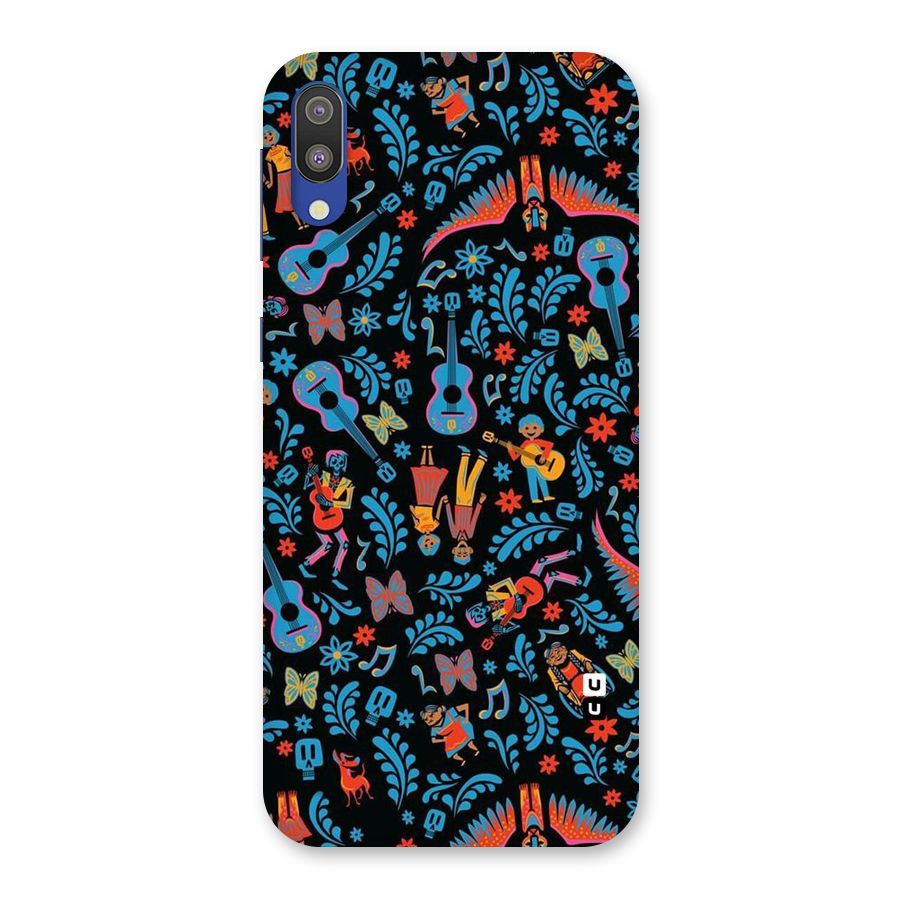 Blue Guitar Pattern Back Case for Galaxy M10
