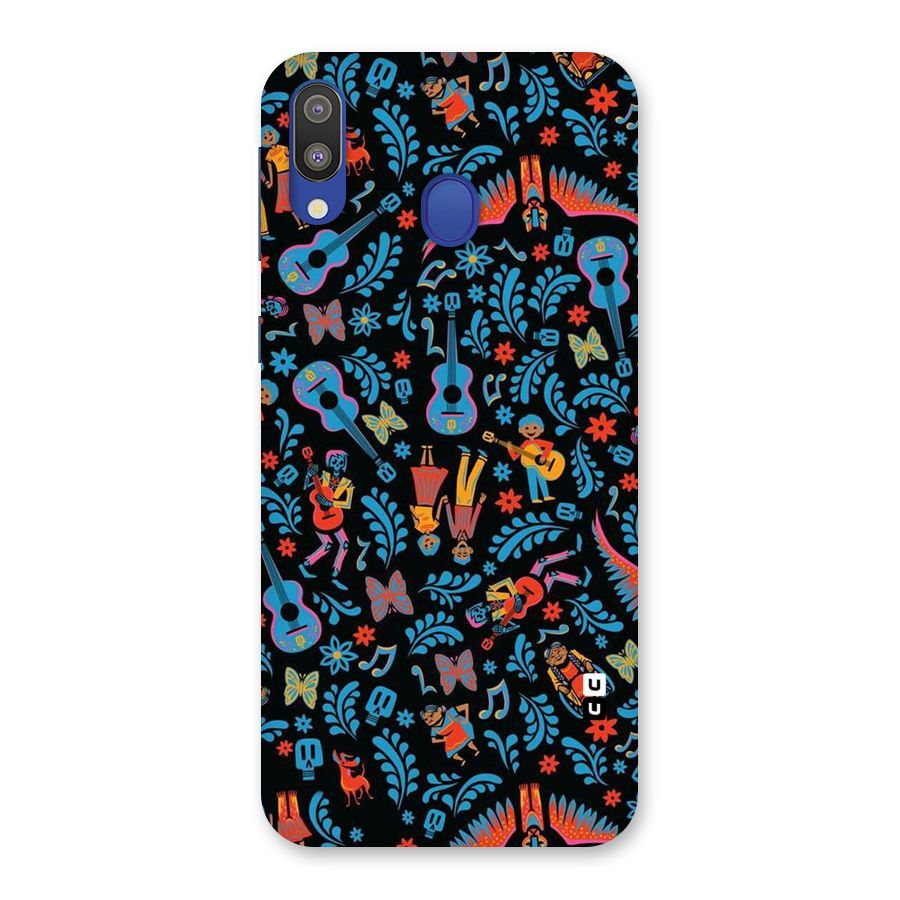 Blue Guitar Pattern Back Case for Galaxy M20