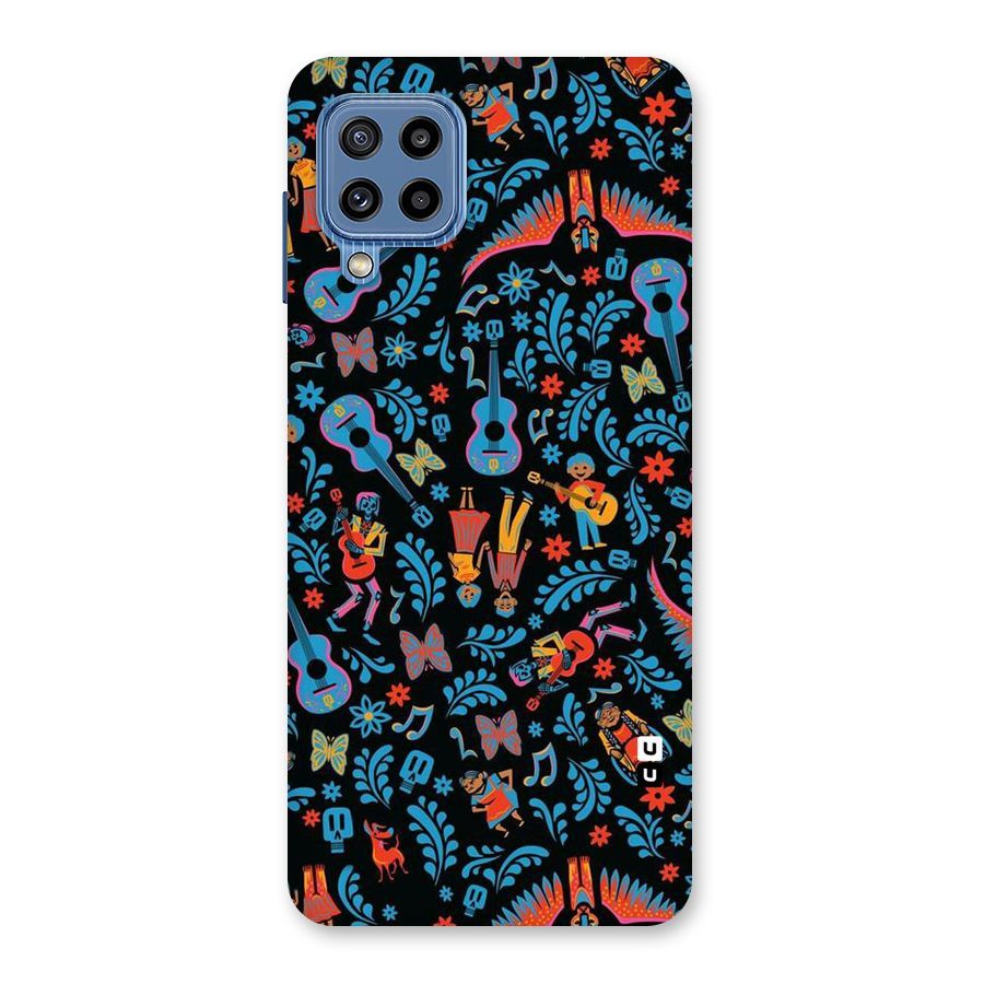 Blue Guitar Pattern Back Case for Galaxy M32