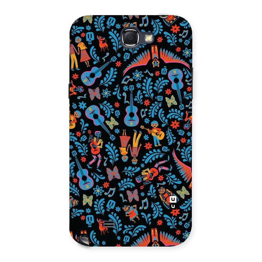 Blue Guitar Pattern Back Case for Galaxy Note 2