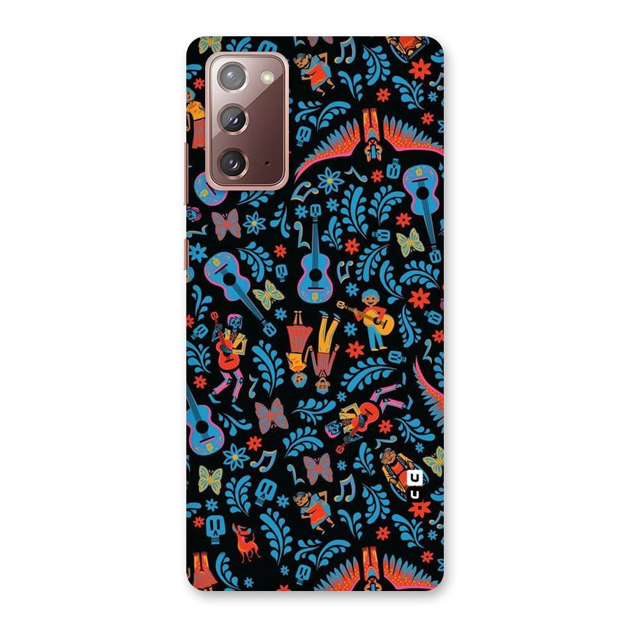 Blue Guitar Pattern Back Case for Galaxy Note 20