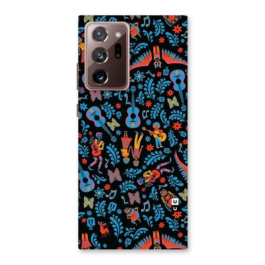 Blue Guitar Pattern Back Case for Galaxy Note 20 Ultra