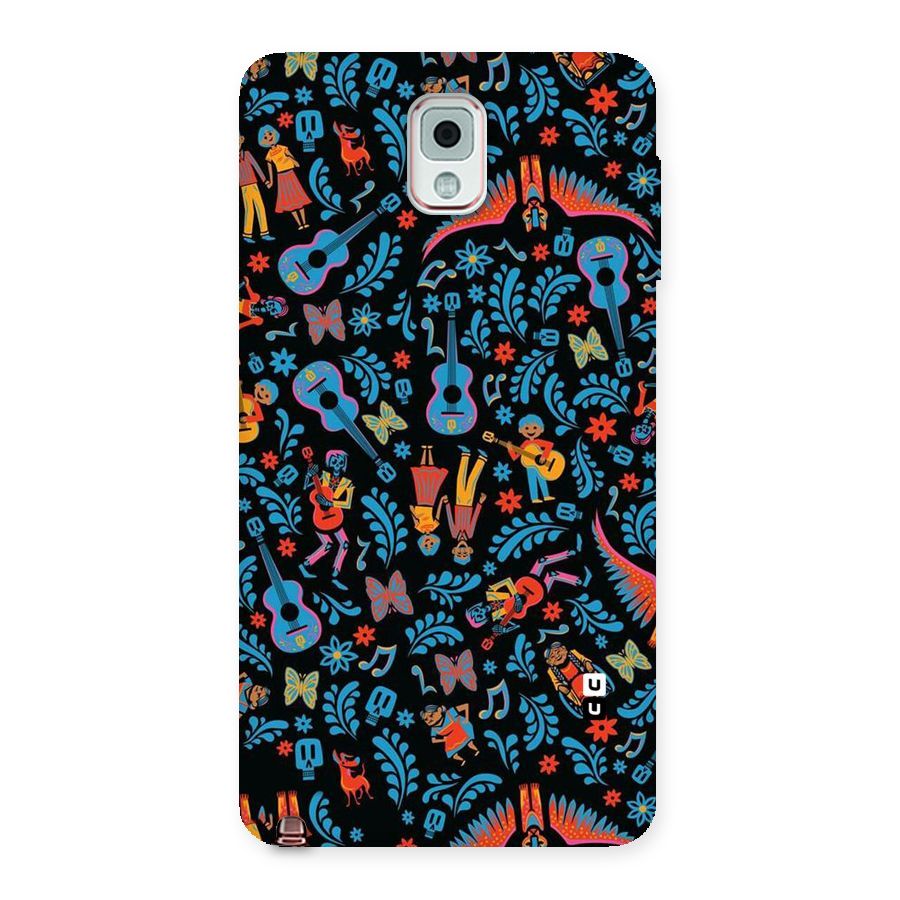 Blue Guitar Pattern Back Case for Galaxy Note 3