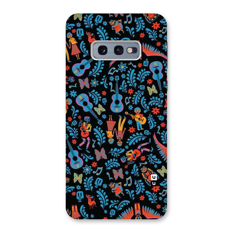 Blue Guitar Pattern Back Case for Galaxy S10e