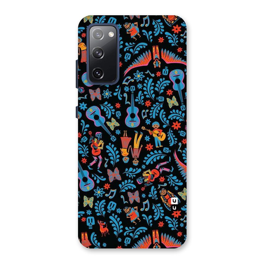 Blue Guitar Pattern Back Case for Galaxy S20 FE