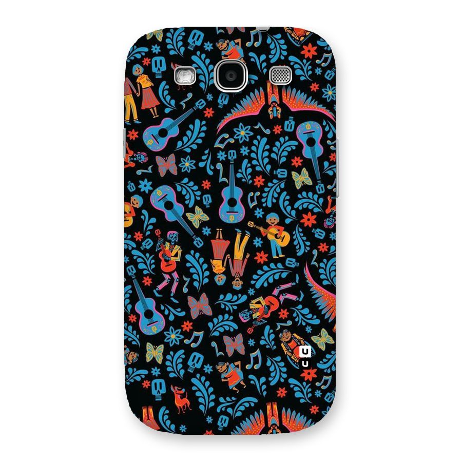 Blue Guitar Pattern Back Case for Galaxy S3
