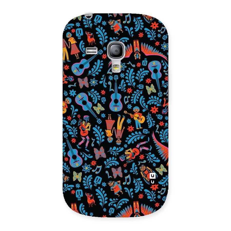 Blue Guitar Pattern Back Case for Galaxy S3 Mini