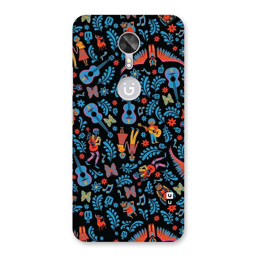 Blue Guitar Pattern Back Case for Gionee A1