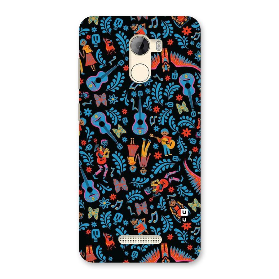 Blue Guitar Pattern Back Case for Gionee A1 LIte
